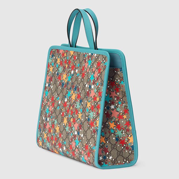 【グッチ】〔チルドレンズ〕GG スター プリント トートバッグ偽物 605614 2R6BN 8581